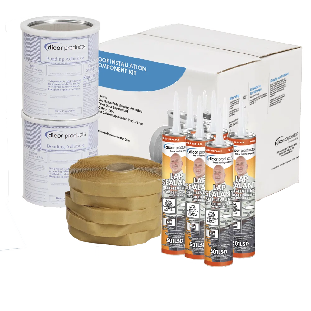 401CK-D – DICOR CORP Roof Installation Kit, For Installation Of Dove White EPDM (Ethylene Propylene Diene Monomer) An...